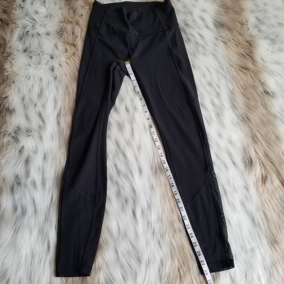 Lululemon Body Con Tight Black Size 8 W5AI8S Mesh Panel - Picture 8 of 16